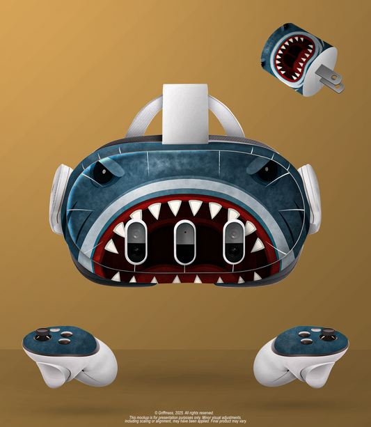 Shark Bite Meta Quest 3 Sticker Kit